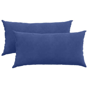 Polizeblaue Cord Sofakissen, 80x40 cm, 2er-Set