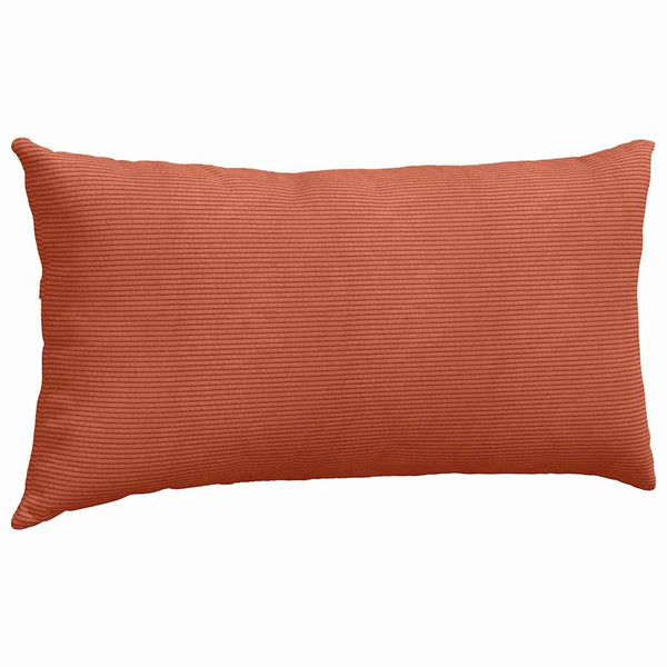 2er Set Sofakissen Rot-Orange Cord 80x40 cm