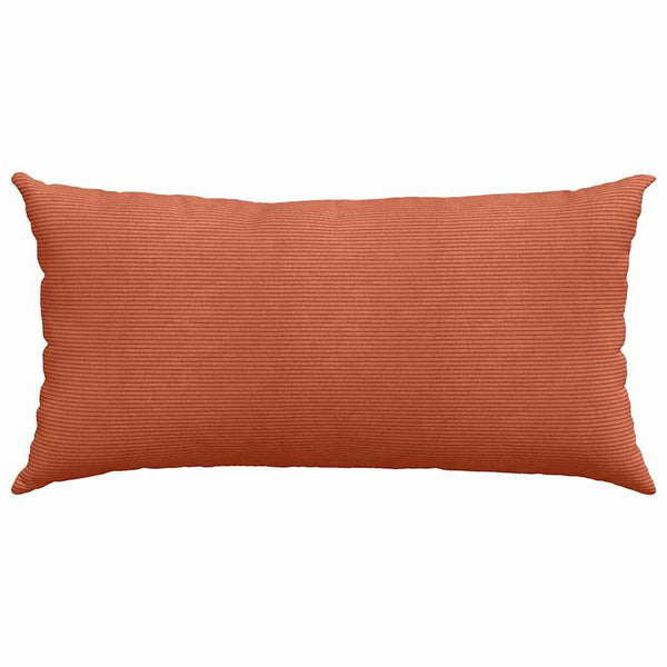 2er Set Sofakissen Rot-Orange Cord 80x40 cm