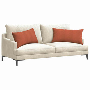 2er Set Sofakissen Rot-Orange Cord 80x40 cm
