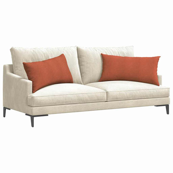 2er Set Sofakissen Rot-Orange Cord 80x40 cm