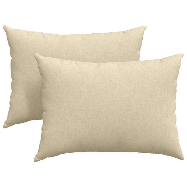 vidaXL Coussins de canapé 2 pcs Crème 70 x 50 cm Tissu
