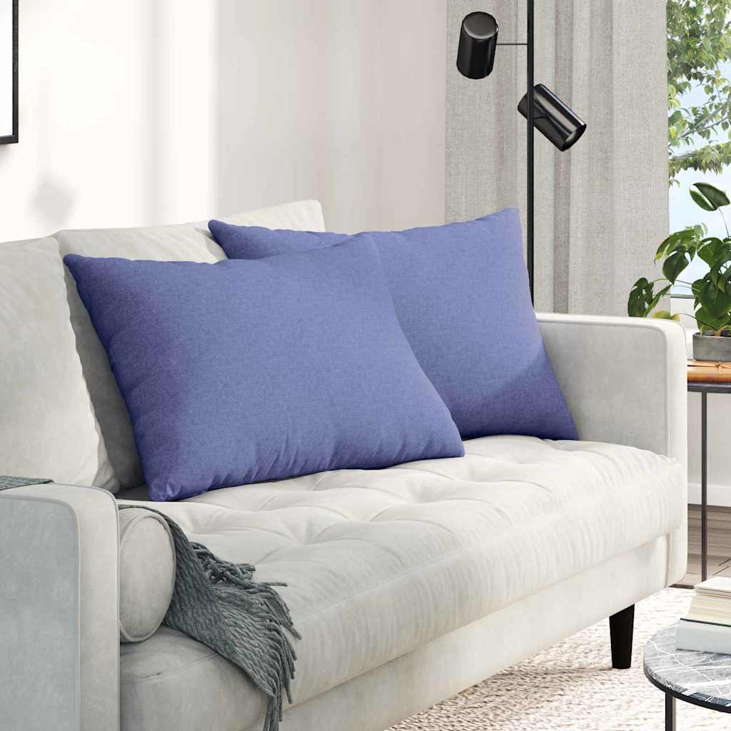 Sofakissen 2er Set Jeans Blau 70x50 cm