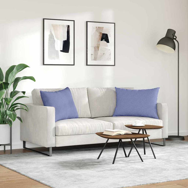 Sofakissen 2er Set Jeans Blau 70x50 cm