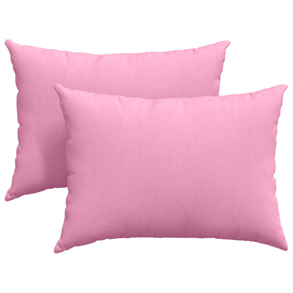 vidaXL Coussins de canapé 2 pcs Rose 70 x 50 cm Tissu