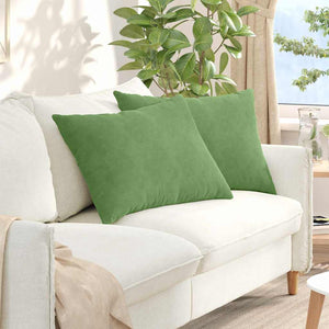 vidaXL Coussins de canapé 2 pcs Vert clair 70 x 50 cm Tissu côtelé