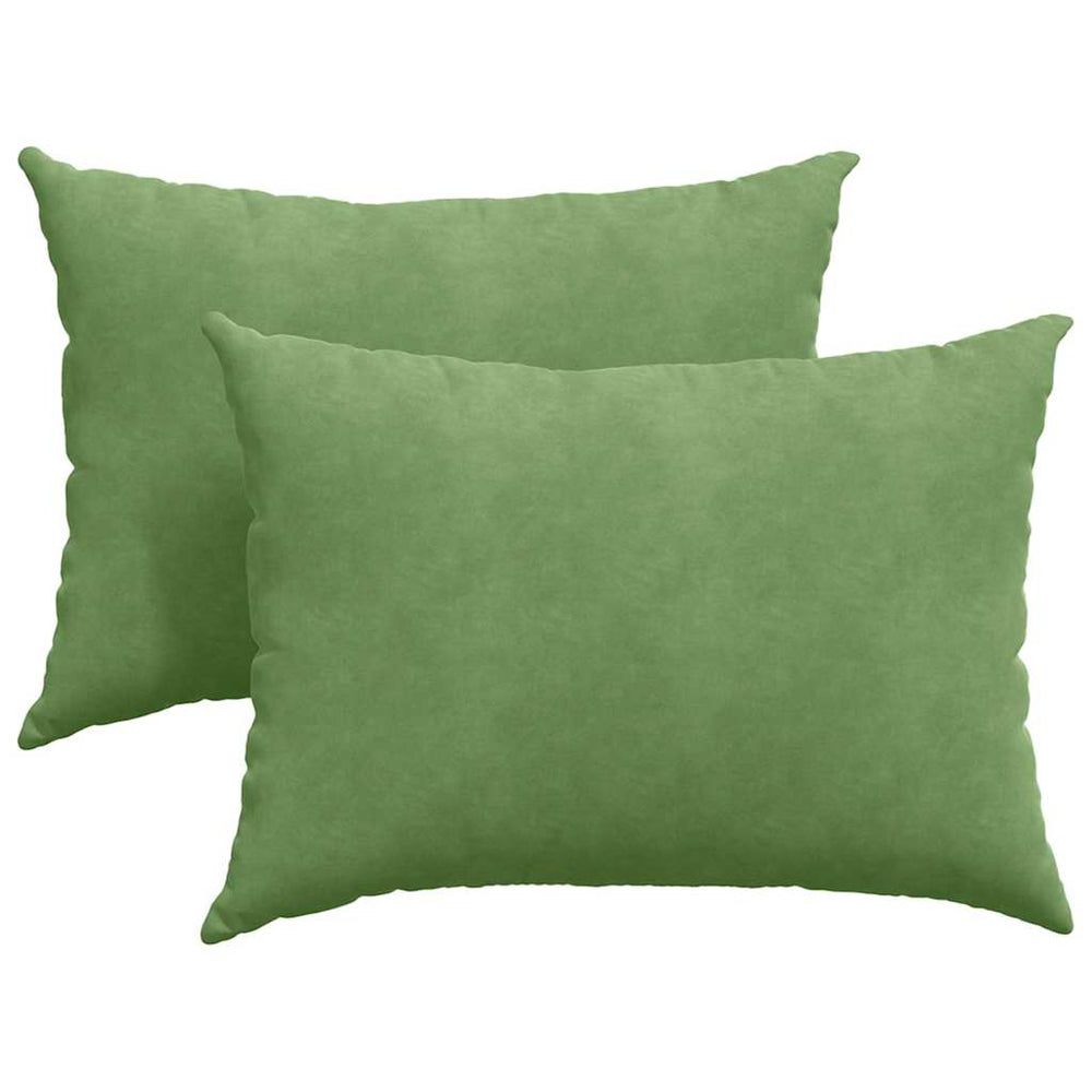 vidaXL Coussins de canapé 2 pcs Vert clair 70 x 50 cm Tissu côtelé