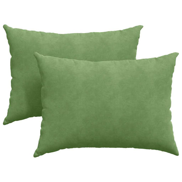 vidaXL Coussins de canapé 2 pcs Vert clair 70 x 50 cm Tissu côtelé