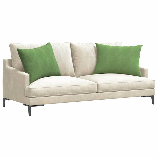 vidaXL Coussins de canapé 2 pcs Vert clair 70 x 50 cm Tissu côtelé