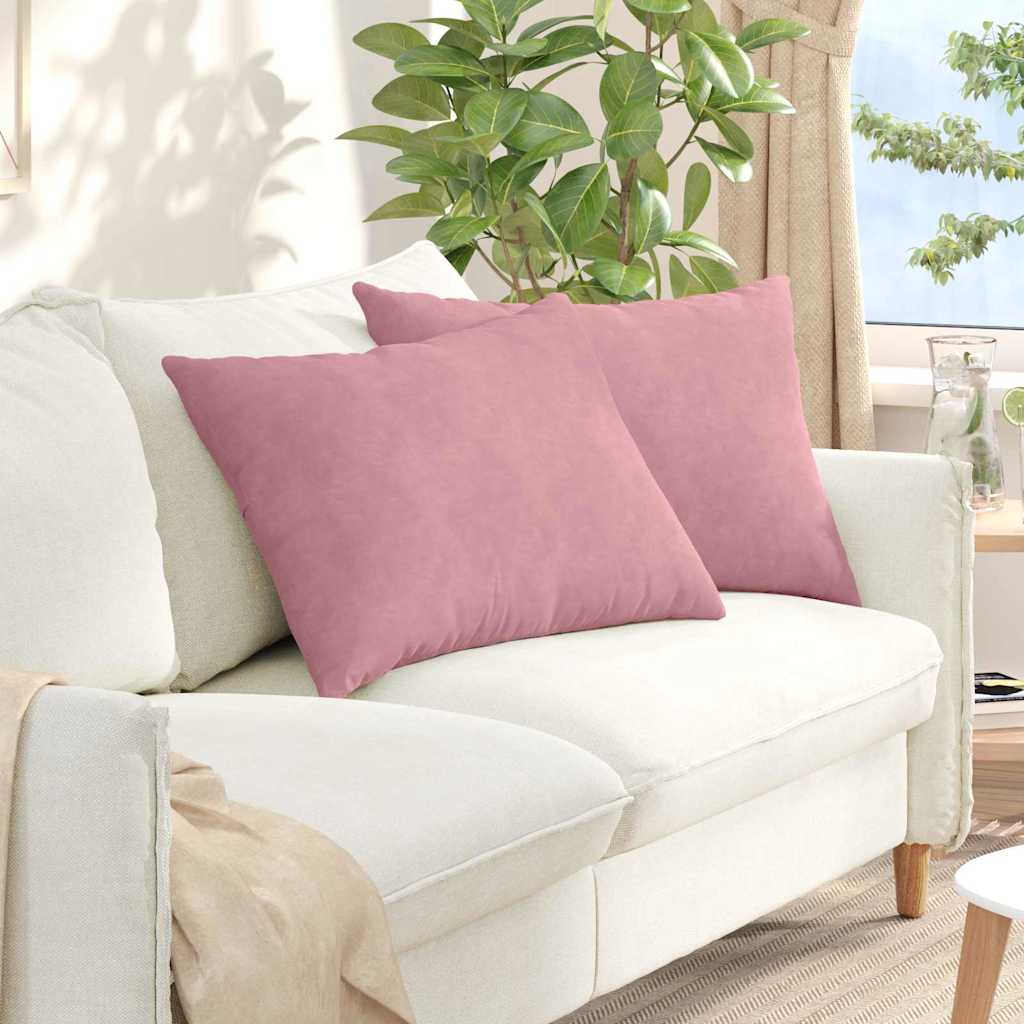 Sofakissen 2er Set Rosa Cord 70x50 cm