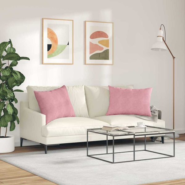Sofakissen 2er Set Rosa Cord 70x50 cm
