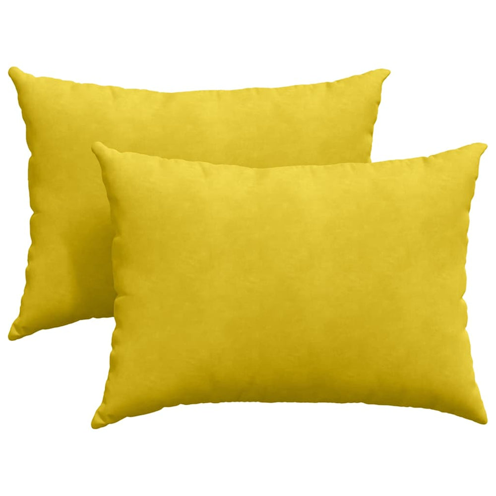 Gelbe Cord Sofakissen 70x50cm, 2er-Set