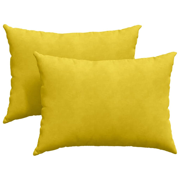 Gelbe Cord Sofakissen 70x50cm, 2er-Set
