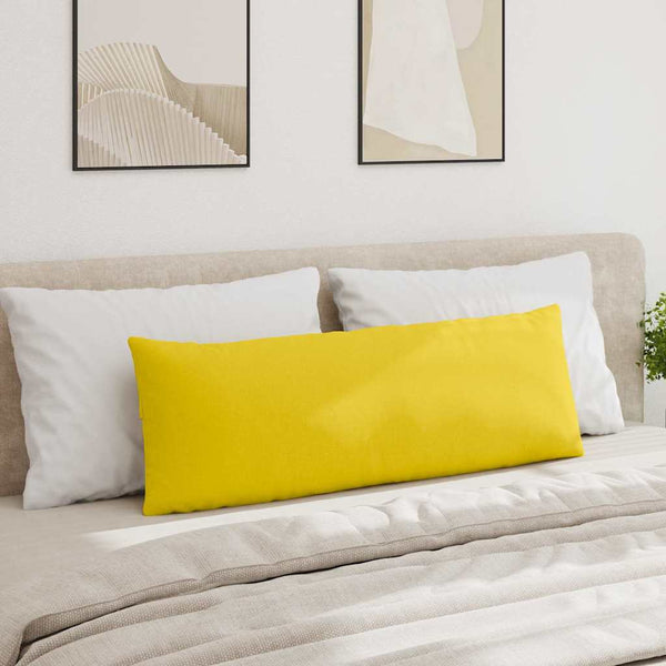 vidaXL Coussins de canapé 2 pcs Jaune clair 120 x 40 cm Tissu