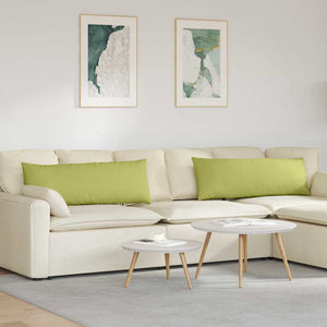 vidaXL Coussins de canapé 2 pcs Vert clair 120 x 40 cm Tissu