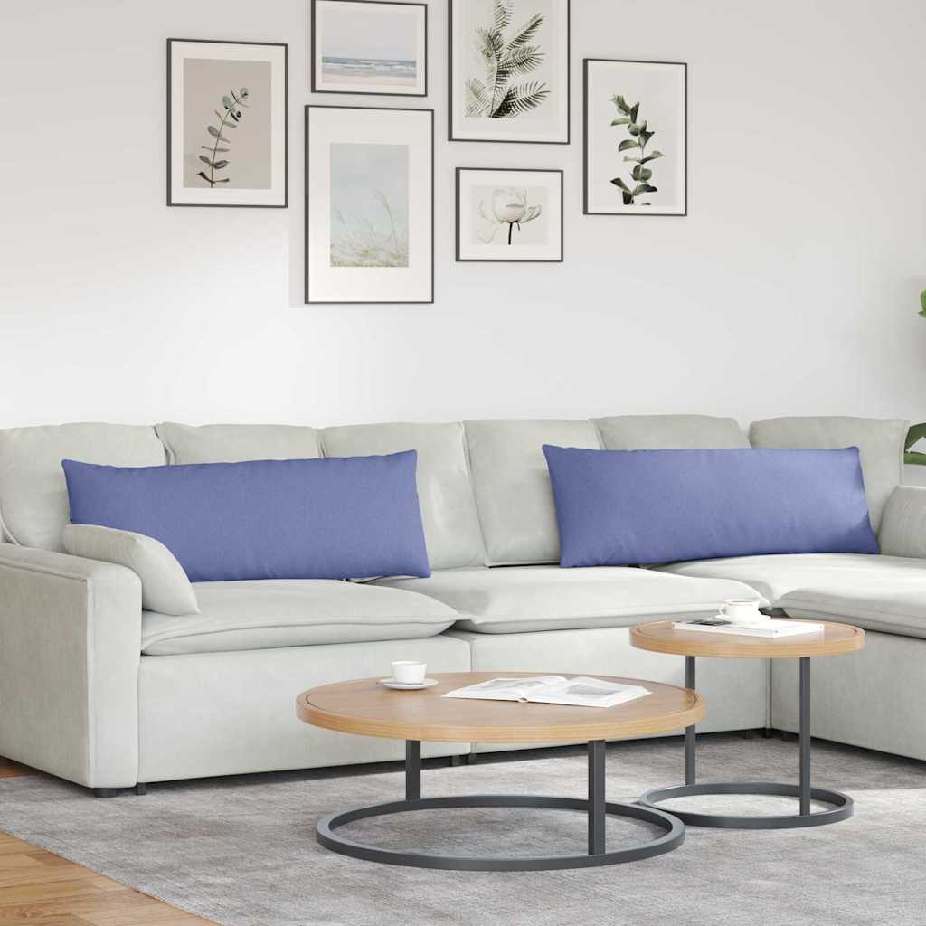 Jeans Sofakissen 2er-Set Blau 120x40 cm