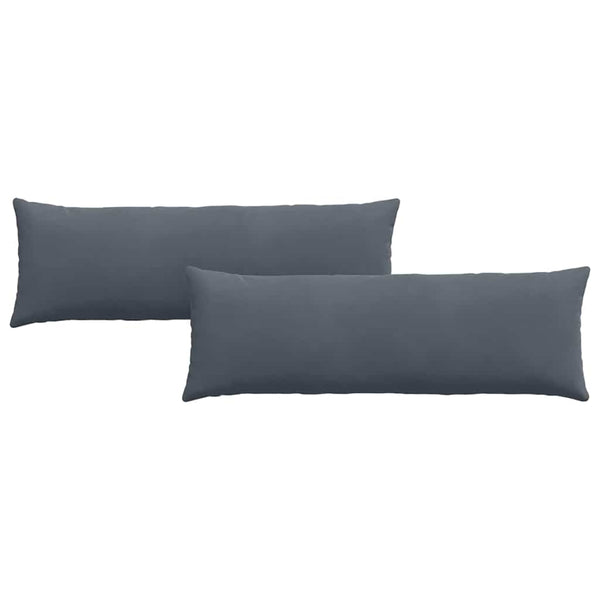 Sofakissen 2er Set Dunkelgrau Cord 120x40