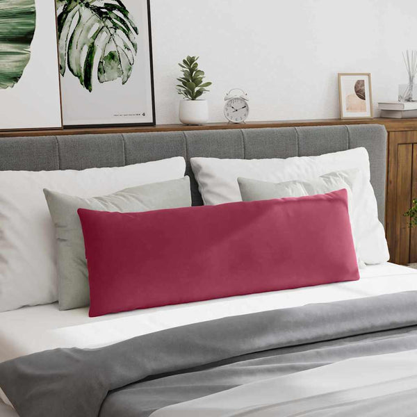 Weinrote Cord Sofakissen, 120x40cm, 2er Set