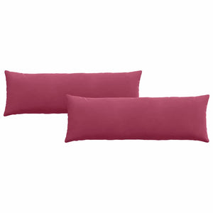 Weinrote Cord Sofakissen, 120x40cm, 2er Set