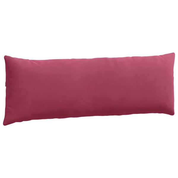 Weinrote Cord Sofakissen, 120x40cm, 2er Set