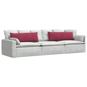 Weinrote Cord Sofakissen, 120x40cm, 2er Set