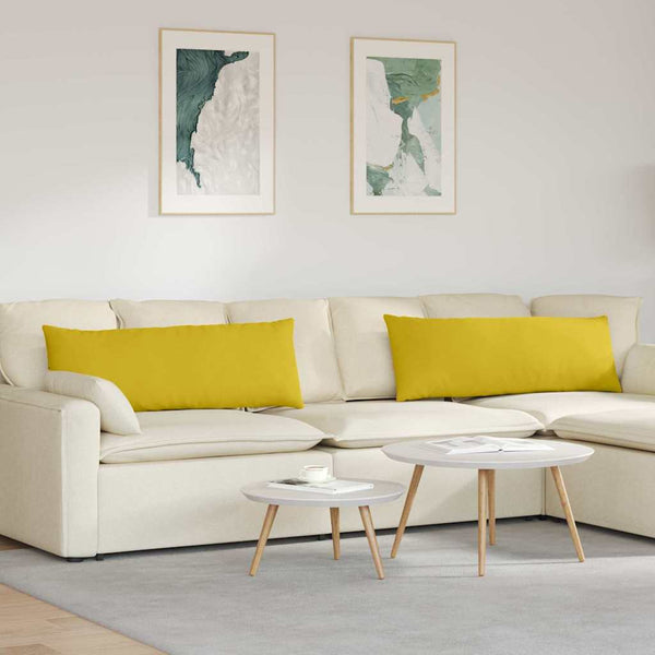 Gelbe Cord Sofakissen 120 x 40 cm, 2er-Set