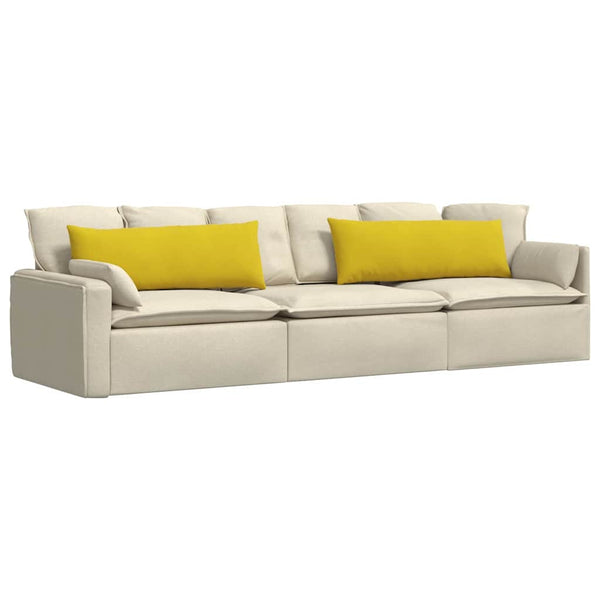 Gelbe Cord Sofakissen 120 x 40 cm, 2er-Set