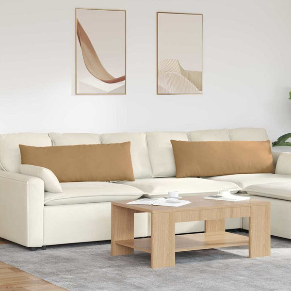 Sofakissen 2er Set Braun Cord 120x40cm