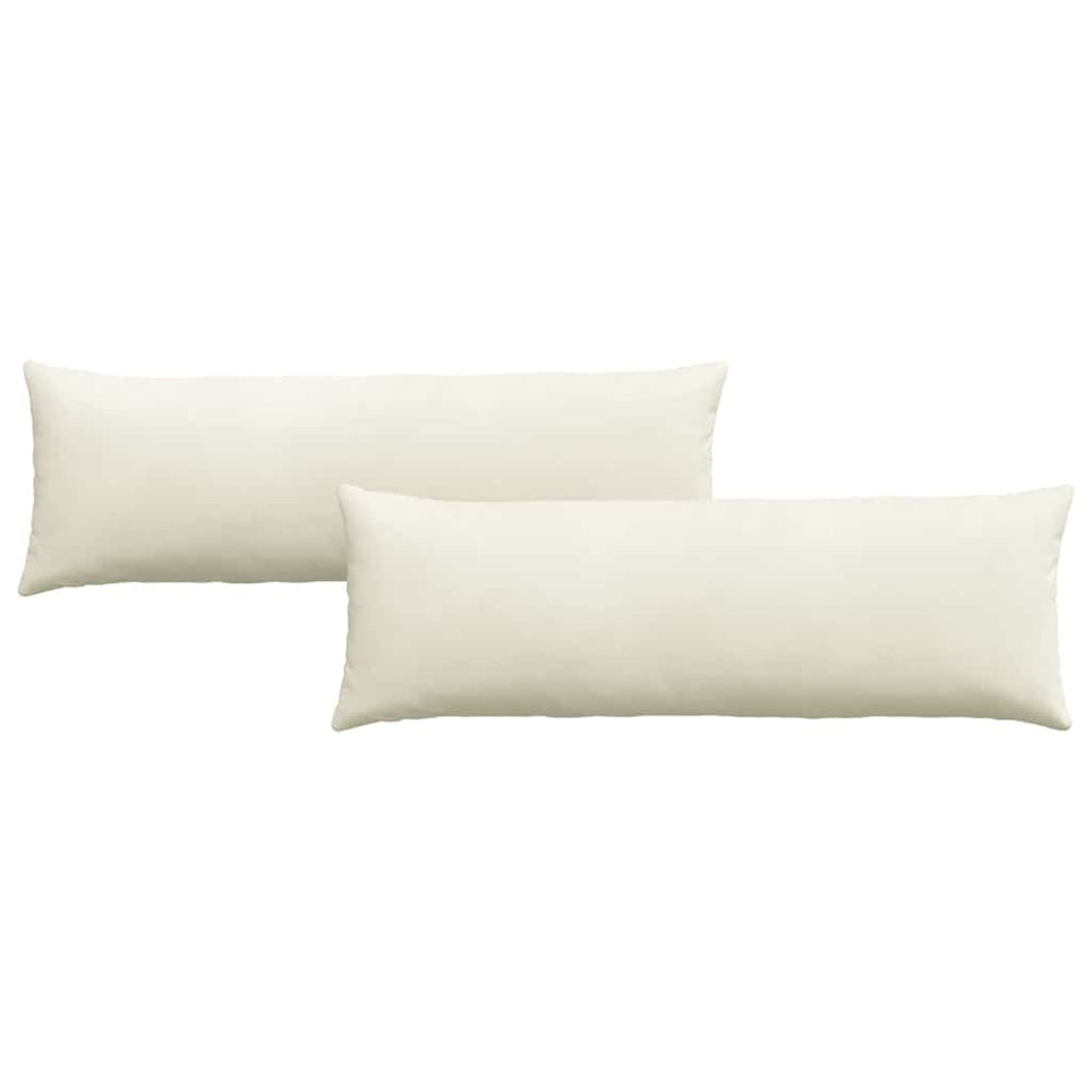 vidaXL Coussins de canapé 2 pcs Crème 120 x 40 cm Tissu en velours côtelé