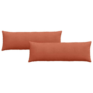 Cord Sofakissen 2er Set Rot-Orange 120x40 cm