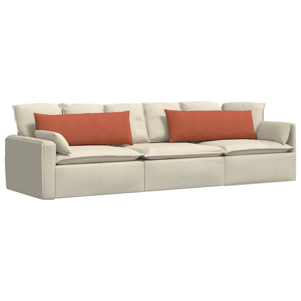 Cord Sofakissen 2er Set Rot-Orange 120x40 cm