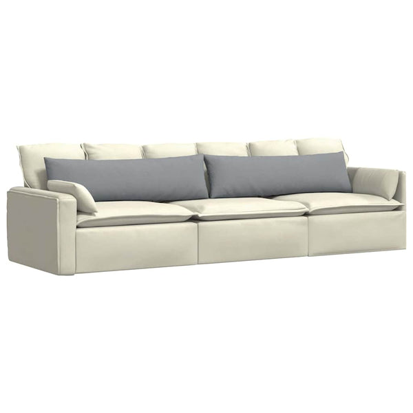 vidaXL Coussins de canapé 2 pcs Gris clair 145 x 40 cm Tissu