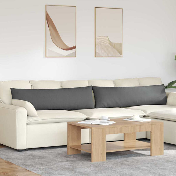 Sofakissen 2er-Set Dunkelgrau 145x40cm
