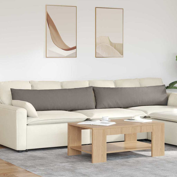 Sofakissen 2er Set Taupe 145x40 cm