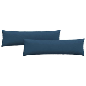 vidaXL Coussins de canapé 2 pcs Bleu 145 x 40 cm Tissu