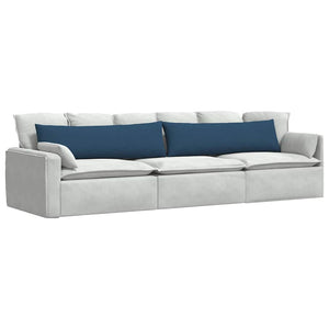 vidaXL Coussins de canapé 2 pcs Bleu 145 x 40 cm Tissu