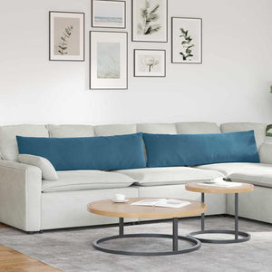Blaue Cord Sofakissen 2er Set 145x40cm