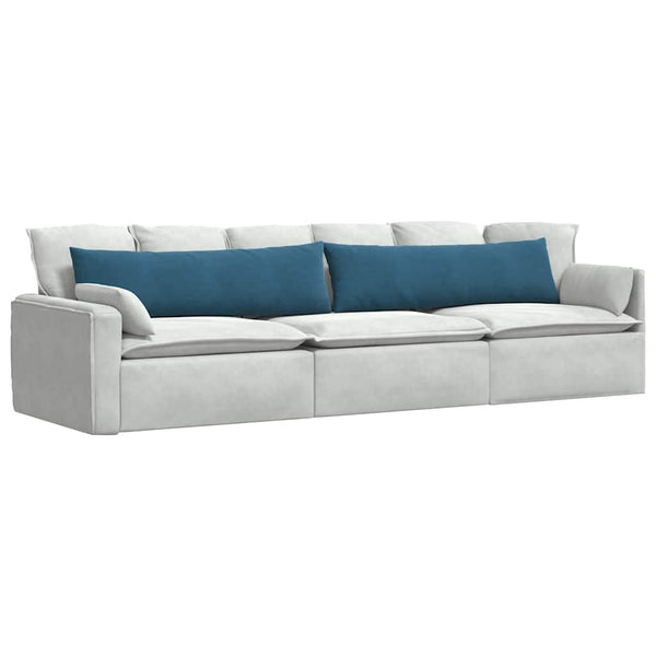 Blaue Cord Sofakissen 2er Set 145x40cm