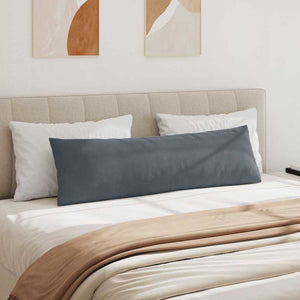 Sofakissen 2er Set Dunkelgrau Cord 145x40cm