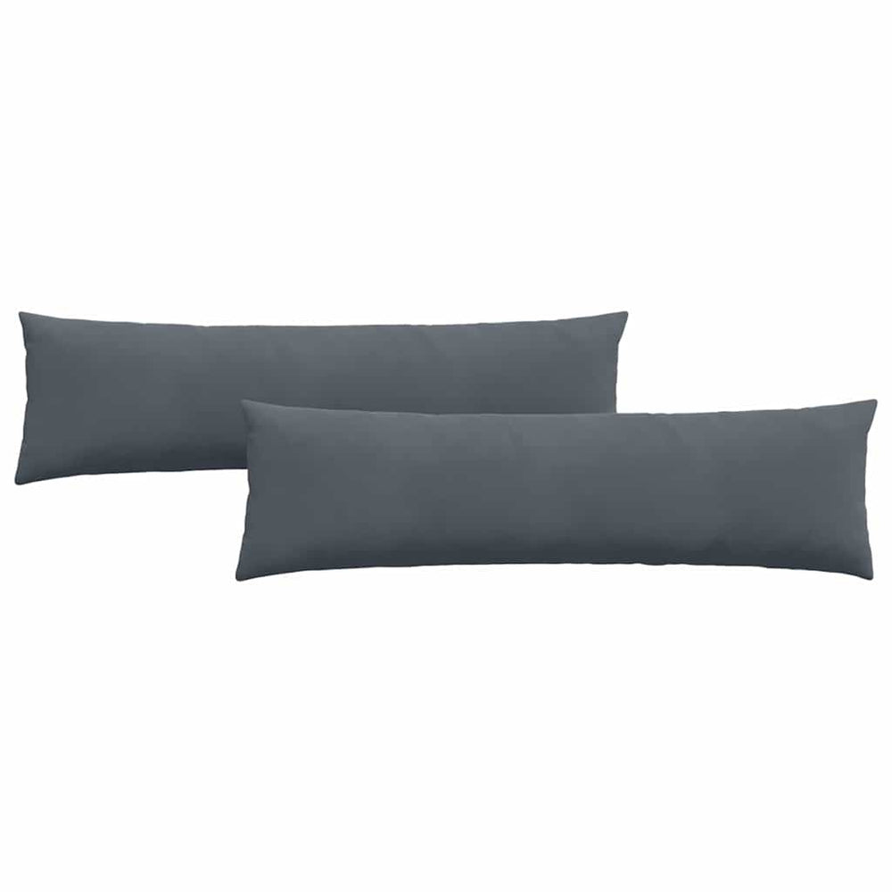 vidaXL Coussins de canapé 2 pcs Gris foncé 145 x 40 cm Tissu corduroy