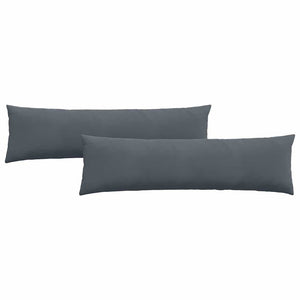 Sofakissen 2er Set Dunkelgrau Cord 145x40cm