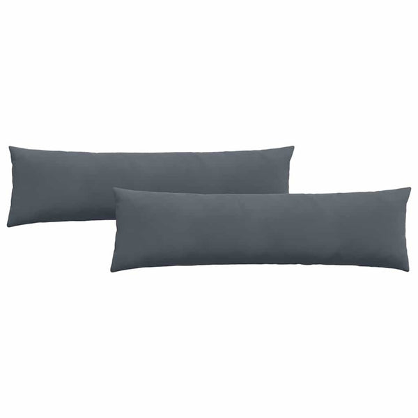 Sofakissen 2er Set Dunkelgrau Cord 145x40cm