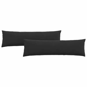 Sofakissen 2er Set Schwarz Cord 145x40 cm