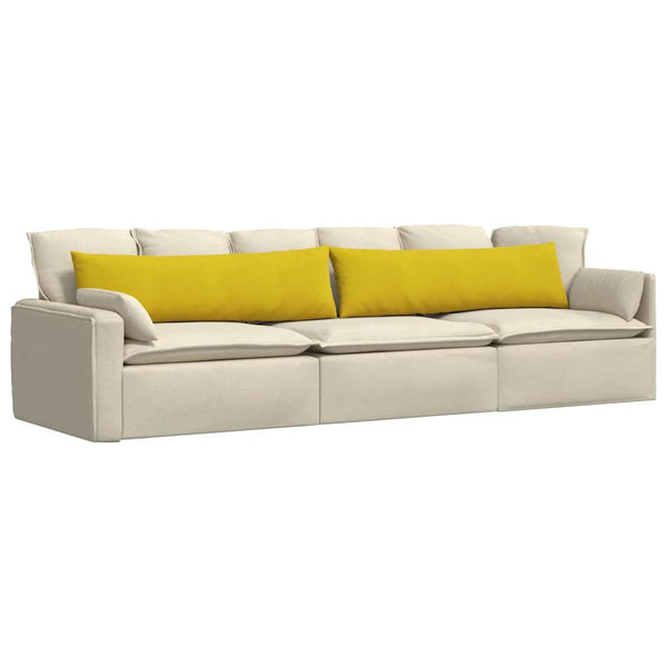 Gelbe Cord Sofakissen 145x40cm, 2er Set