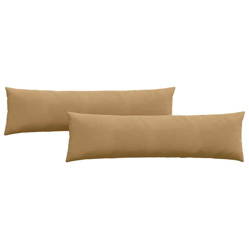 2er-Set Sofakissen Braun Cord 145x40cm