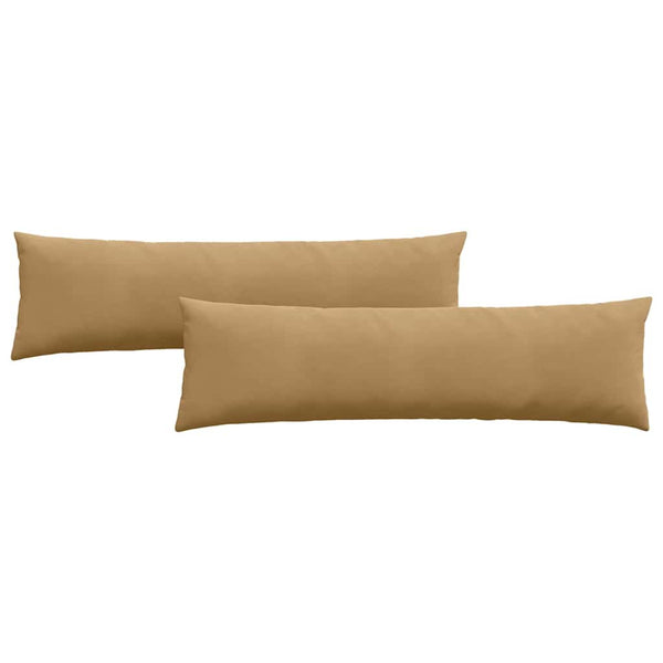 2er-Set Sofakissen Braun Cord 145x40cm