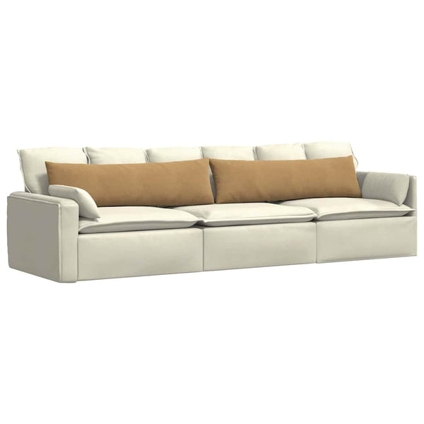 2er-Set Sofakissen Braun Cord 145x40cm