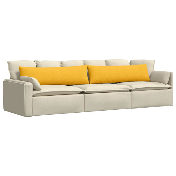 Sofakissen 2er Set Hellgelb Cord 145x40cm