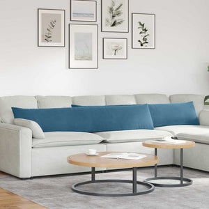 Sofakissen 2er Set Blau Cord 200x40cm