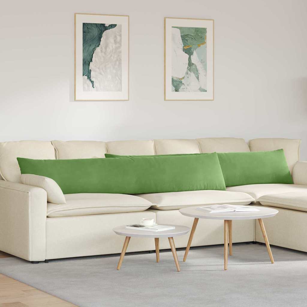 Hellgrüne Sofakissen, 2er-Set, Cord, 200x40 cm